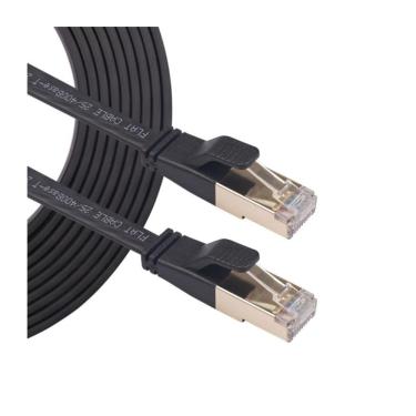 Imagem de Cabo Ethernet Cat8 40Gbps 5m RJ45, conectores banhados a ouro