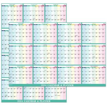 Imagem de Calendário apagável a seco Lemome Home 2024 Anualmente 34,6 x 22,9 cm