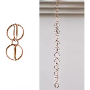 Imagem de Corrente De Chuva Em Anel, Corrente De Chuva Calha Círculo Coletor De Chuva Sino De Vento, Desviador De Água Da Chuva De Drenagem De Beirais De Templo, Style2, 3m/10ft