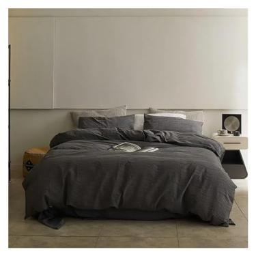 Imagem de Conjuntos de roupa de cama macios e confortáveis para quarto, capa de edredom e fronha (B Queen)