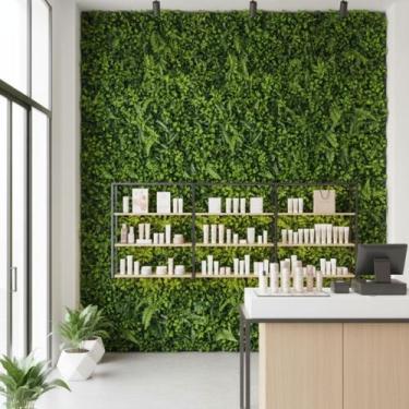 Imagem de 5 Painéis Decorativos de Folhas Artificiais Realistas Placa de Folhage