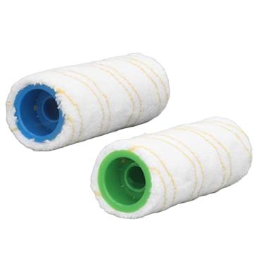 Imagem de Pssopp Conjunto de Rolos de Escova de Substituição de Microfibra para Limpador de Piso Duro Eficiente FC3 FC5 FC7 (amarelo)