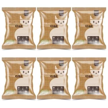 Imagem de Areia MandioCat Biodegradável *4 à 16* Kg - Mandioca - Grãos Finos(6 Pacotes de Areia (12Kg))