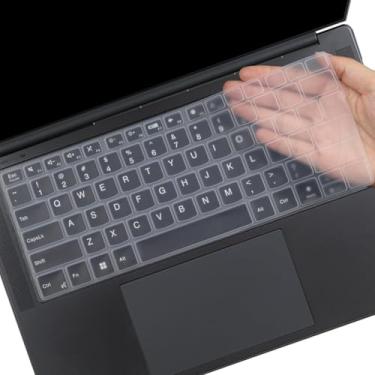 Imagem de Capa de teclado para laptop Lenovo Yoga Pro 7 14AHP9 14ASP9 14IMH9 14AKP10 14ASP10 14IAH10 36.8 cm, Yoga Slim 7X 14Q8X9 36.8 cm, Yoga Slim 7 15ILL9 39.6 cm Transparente