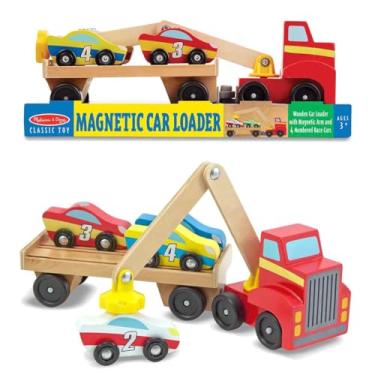 Imagem de SUNNY, Melissa & Doug, Caminhão Cegonha de Madeira, Magnético, Acima de 3 anos