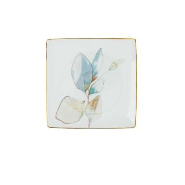 Imagem de Pratos coloridos Underglaze combinação doméstica cerâmica chinesa talheres personalizados - prato quadrado estilo Xangai de 20 cm