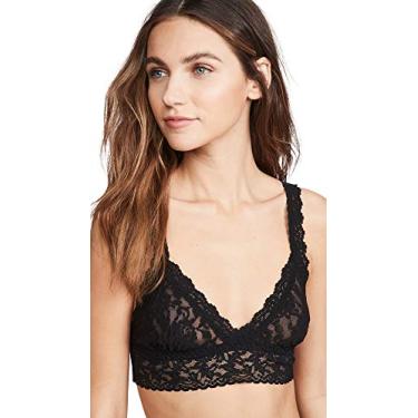 Imagem de hanky panky, Sutiã cruzado de renda com assinatura, Preto, PP