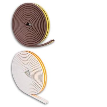 Imagem de Fita Isolante AcúStica Branca E Marrom Com ReduçãO De RuíDo Fita Vedante Para Portas E Janelas Com 6 Metros(Branco)