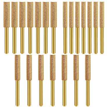 Imagem de KAKUPPA Kit de afiador de motosserra de 21 peças, brocas de amolar banhadas de titânio para motosserra, ferramenta profissional de afiação de motosserra para ferramentas elétricas, acessórios de