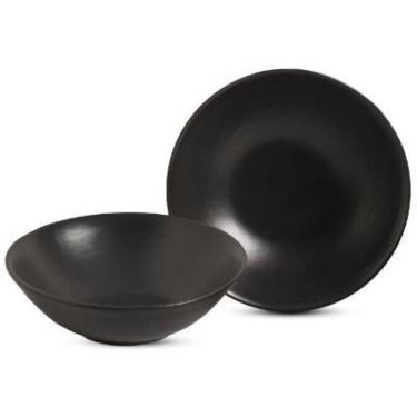 Imagem de Conjunto 6 Bowls Decorados Preto Acetinado 300Ml