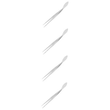Imagem de 4pcs potted tweezers scraper lash tool tweezers for lashes m lash tweezers bonsai long tweezers long handle bonsai tweezers bonsai stainless steel soil tool bonsai scraper jewelry