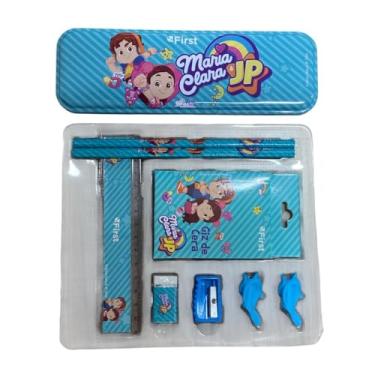 Imagem de Kit Escolar Maria Clara e JP Completo com Estojo, Lápis, Caderno e Acessórios – Infantil, Educativo e Colorido, Ideal para Volta às Aulas