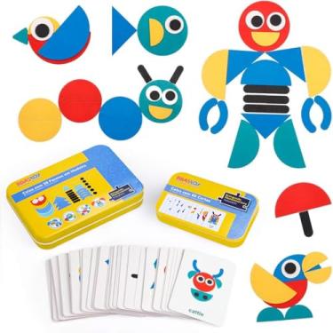 Imagem de Quebra-Cabeças de Madeira Montessori Educacional Atividade Brinquedos Infantil