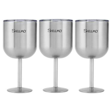 Imagem de Kit 3 Taças para Gin - 530ML - Shellmo, INOX ESCOVADO