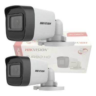 Imagem de Kit 2 Câmeras Hikvision 2mp Ds-2ce16d0t-exipf Full Hd Bullet Cor Branc