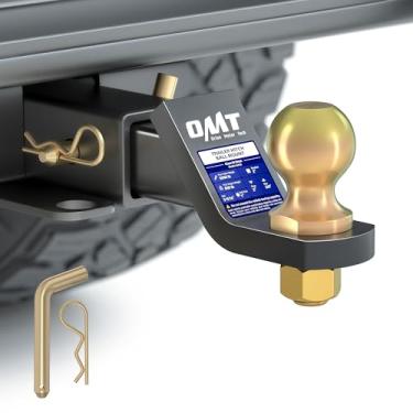 Imagem de Orion Motor Tech Suporte de esfera de engate de reboque, para receptor de 5 cm com bola de 6 cm, queda de 5 cm, capacidade de reboque de 3,628 kg, capacidade de reboque, engate de reboque resistente