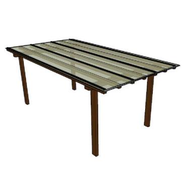 Imagem de kit Policarbonato Cristal 4mm 3,00m x 6,00m - Perfis Naturais - RM Pol