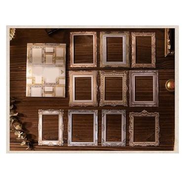 Imagem de AYNEFY 20 Folhas de Molduras de Papel de Scrapbook Vintage, Bordas de Moldura de Foto Oca Em Relevo para Elaboração de Diários Indesejados, Enfeites de Colagem, Decoração de álbum DIY e (Tipo A)