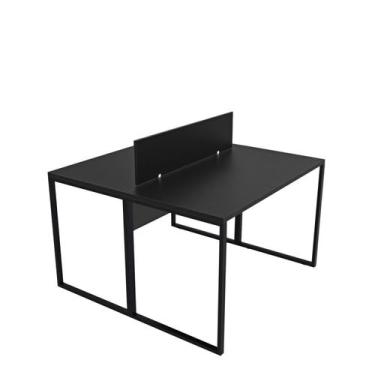 Imagem de Escrivaninha Mesa Escritório 2 Lugares Industrial - Netmobil