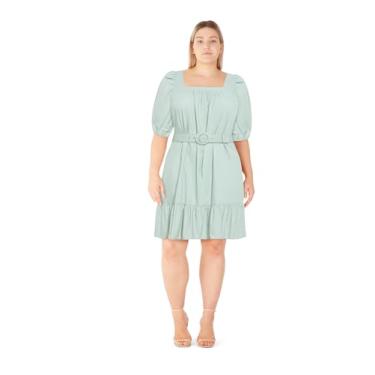 Imagem de City Chic Vestido feminino plus size - Tetia, Azul, 48