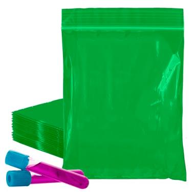 Imagem de PUREVACY Sacos de zíper verdes para embalagem, 20 x 25 cm. Pacote com 1000 sacos de plástico. Sacos de plástico recicláveis. Sacos de zíper de polietileno de 2 mm de espessura. Saco reciclável com