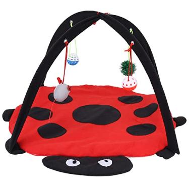 Imagem de Acouto Tenda Dobrável para Atividades, Cama Multifuncional para Animais de Estimação Com Bolas de Brinquedo Suspensas e Centro de Atividades