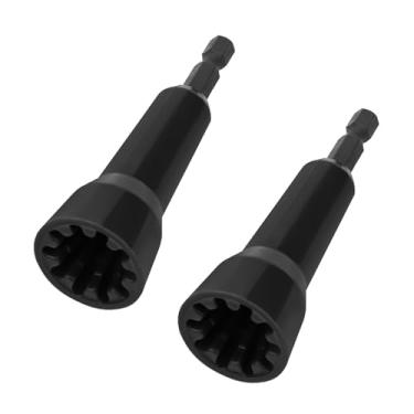 Imagem de Ferramenta de torção de fio de 2 peças, torções para porca de fio com ferramenta manual rápida de fio de mandril de 0,65 cm, fio e giratório para broca e conector de fio broca eletricista, decapador