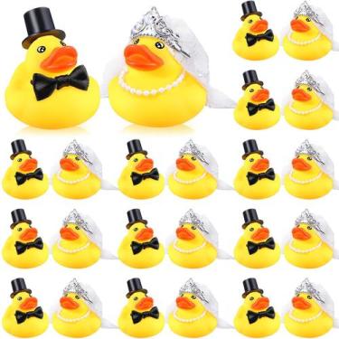 Imagem de Conjunto de patos de borracha para casamento Deekin, 24 unidades com a