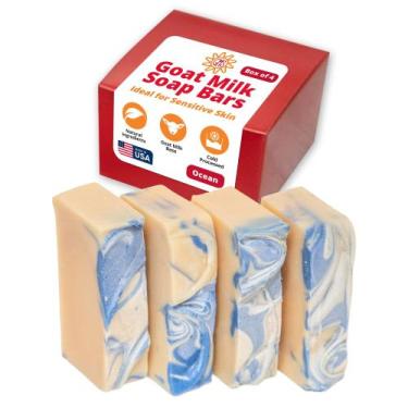 Imagem de Sabonete de leite de cabra OCEAN SOAP feito à mão, totalmente natural,