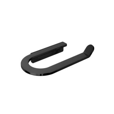 Imagem de Porta Papel Higiênico Para Banheiro Preto Fosco Agata Grego Metal