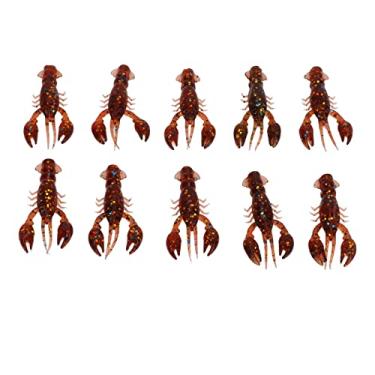 Imagem de Zhjvihx 10 Peças Isca de Pesca Macia Portátil Artificial Crawdad Isca Macia Elástica para Pesca de Robalo (#5)