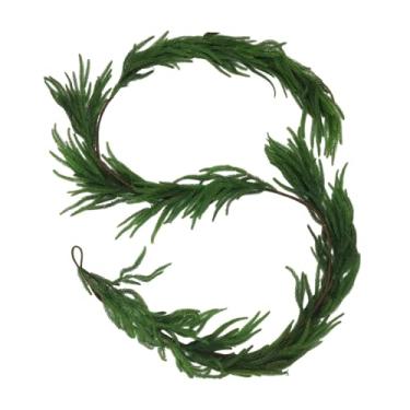Imagem de Vaveren Guirlanda de cedro artificial, folhagens, guirlanda de cipreste, decoração de feriado, decoração de de Natal para porta