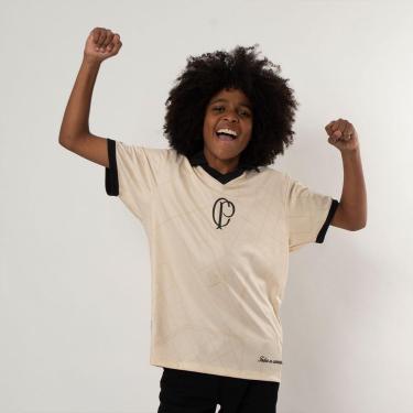Imagem de Camisa Corinthians Polo 115 anos Off White Oficial Juvenil-Masculino