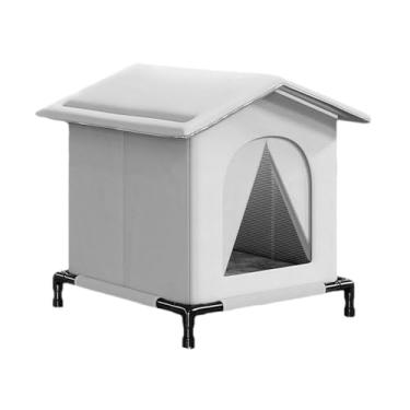 Imagem de Ｂｅｓｇａ Casinha para gatos de exterior, abrigo para gatos, à prova de intempéries e chuva, cama quente de inverno, tenda para garagem, jardim, Elevado, M
