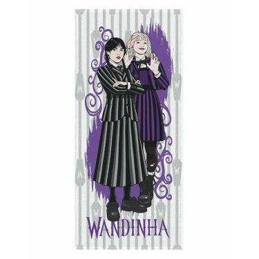 Imagem de Toalha Infantil Felpuda Estampada Wandinha & Enid 60×1,20 m 95% Algodão Secagem Rápida Lepper