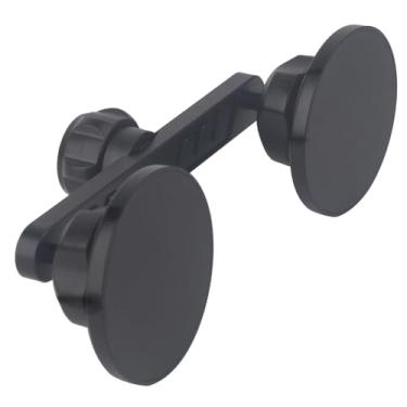 Imagem de Suporte de telefone magnético duplo de alumínio para carro e tripé – parafuso de 1/10.2 cm-20 e soquete esférico de 17 mm compatível | Suporte ajustável 2 em 1 para MagSafe e todos os telefones