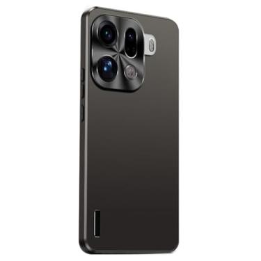 Imagem de HAOMRIYL Capa fina para Oppo Find X9/X9pro, proteção total das lentes, antiarranhões, capa rígida fosca de proteção contra quedas, preta, X9Pro