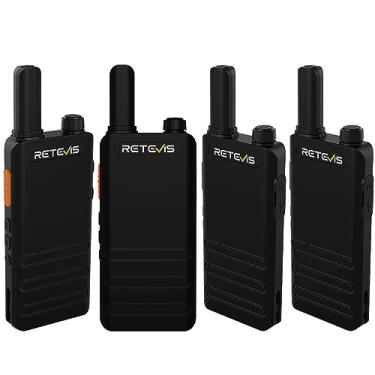 Imagem de Retevis RT22P Walkie Talkie para adultos, rádios de comunicação FRS compactos, VOX, bloqueio de canal, 1620mAh, USB C, rádio bidirecional para pequenas lojas, hotéis familiares (pacote com 4)