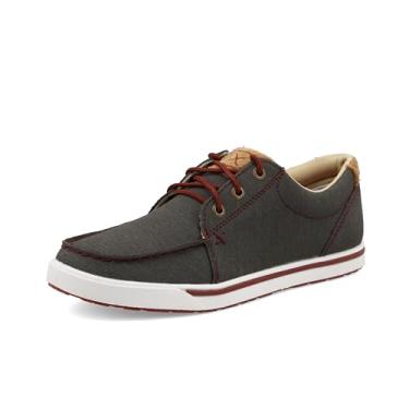 Imagem de Twisted X Bico masculino CellStretch Lacer Nano Safety Toe de 15 cm, Cinza escuro e vermelho celeiro, 41