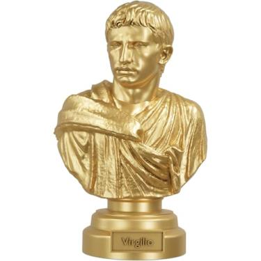 Imagem de Estátua Busto Virgílio - Marão - Poeta Romano (Cor Ouro)