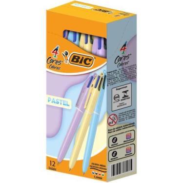 Imagem de Caneta Esferografica BIC 4 Cores Pastel Sortidas CX.C/12