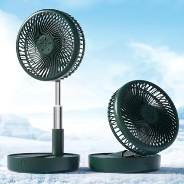 Imagem de Primevolve Ventilador operado por bateria, ventilador de mesa de chão USB recarregável portátil com altura ajustável, ventilador de pedestal de 4 configurações de velocidade para quarto, acampamento,