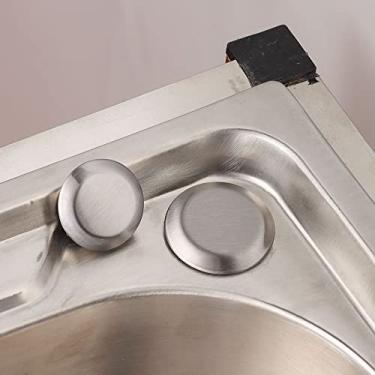 Imagem de Tampão de pia de aço inoxidável antivazamento tampa de torneira de banheiro (35 mm)