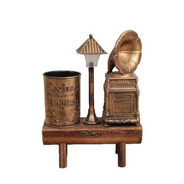 Imagem de Porta-canetas Vintage Gramophone Theme Plastic 500g