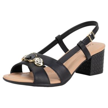 Imagem de Sandália Feminina Salto Grosso Comfortflex 2557408