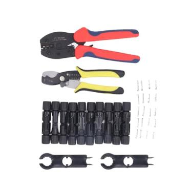 Imagem de SUNGOOYUE Kit de Conector Crimper Solar Alta Dureza Liberação de Bloqueio Automático Ferramenta de Friso do Painel Fotovoltaico para Instaladores de Painel Solar Metal Plástico