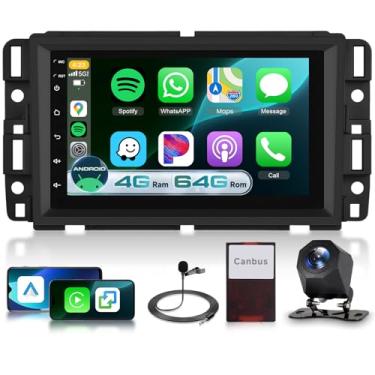 Imagem de Rádio de carro 4G + 64G Android estéreo para Chevy/GMC/Buick com DSP/Carplay sem fio/Android Auto, Sellrich 17.8 cm 1280P rádio com tela sensível ao toque com Bluetooth 5.0 FM/RDS Navegação GPS WiFi