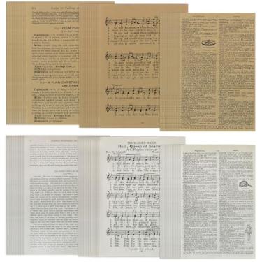 Imagem de yeloumiss Páginas vintage de 114 peças, papel vintage para scrapbook, livro antigo e papel kraft, dois estilos, artesanato, decorativo, para quarto, arte, colagem, álbuns, agenda, cartões feitos à mão