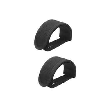 Imagem de 2 peças pretas ciclismo crianças bicicleta pedal tiras clipes de dedo tiras tiras fita para pedais de bicicleta de engrenagem fixa e peças de chuteiras