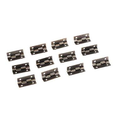 Imagem de 12 pcs 30mm armário de latão dobradiça de dobradiça antiga porta de bronze dobradiças para gaveta de madeira gaveta jóias caixa de hardware móveis YYDFPIIA